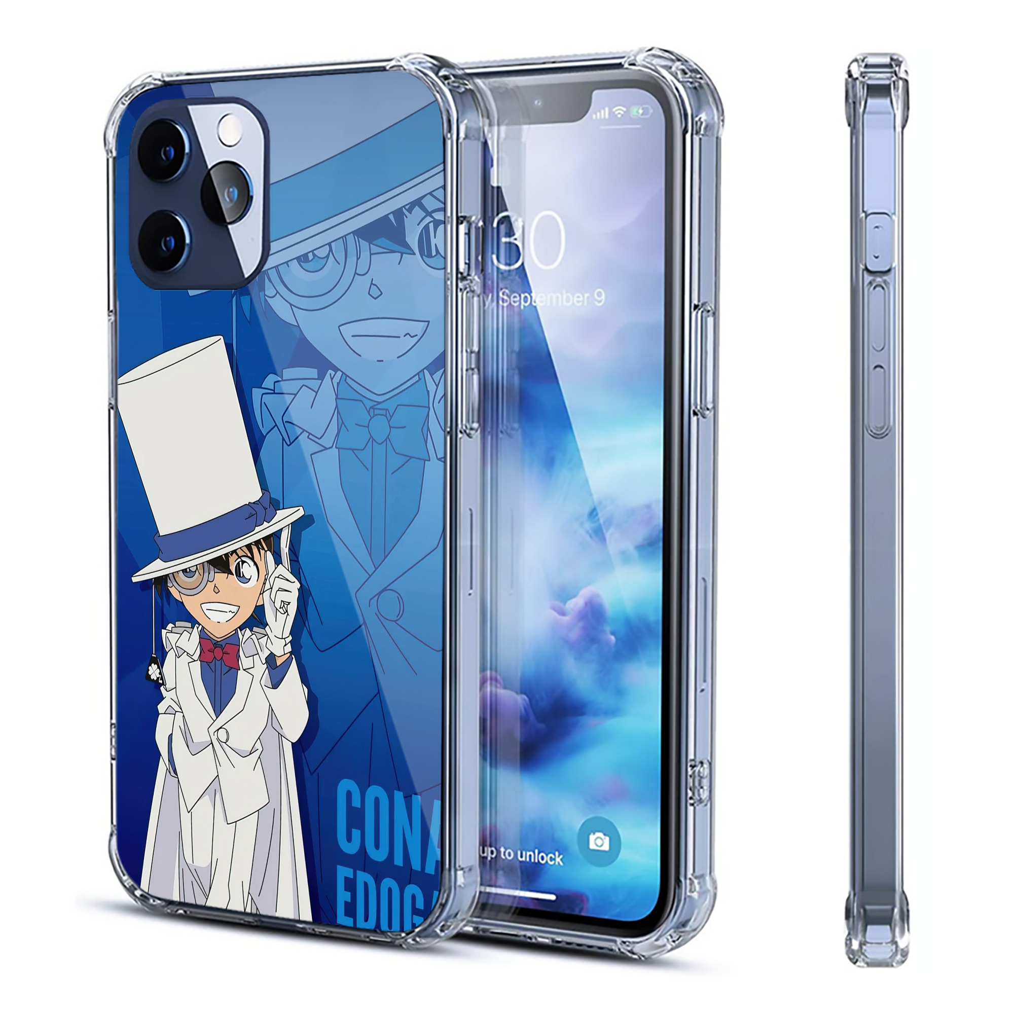 （画像用） 名探偵コナン Detective Conan 【iPhone 12シリーズ対応】透明スマホケース（クリアソフトケース）